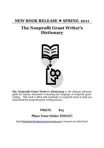 New Reference Book for Grant Writers - The Nonprofit Grant Writer's Dictionary