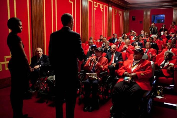 Obamas With Tuskegee Airmen