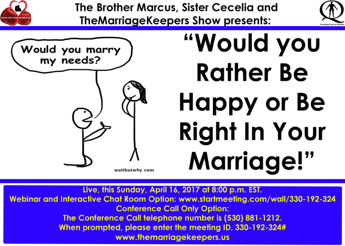 Would you Rather Be Happy or Be Right In Your Marriage!