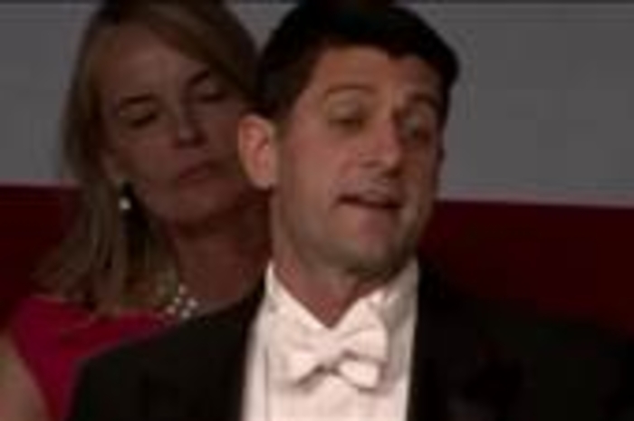Paul Ryan shows off comedic chops roasting Trump