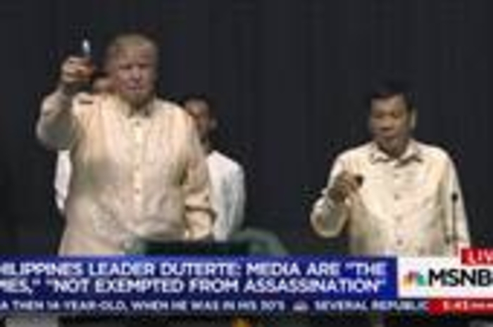 Trump laughs when Duterte calls media ‘spies’