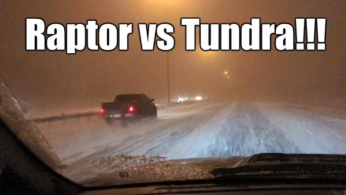2018 Ford Raptor F-150 vs Toyota Tundra in a Snow Storm!!!