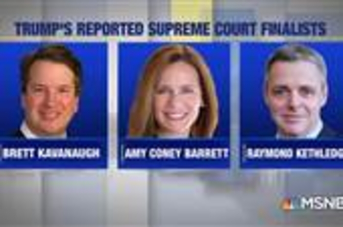Trump narrows Supreme Court picks to at least three