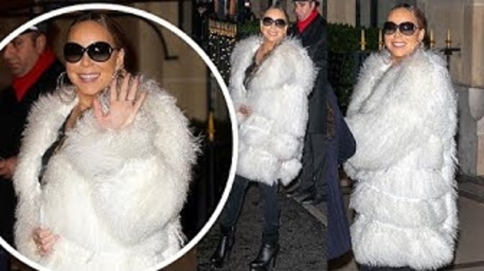 Mariah Carey oozes glamour in statement fur coat as she continues tour