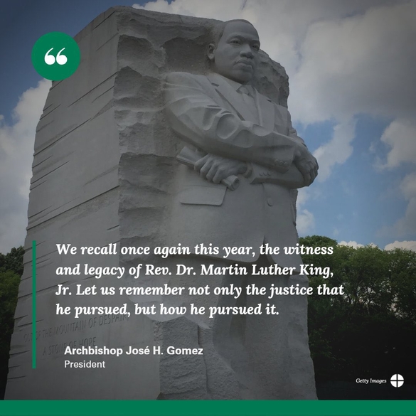 HOW UNITED STATES CONFERENCE FOR CATHOLIC BISHOPS ISSUE STATEMENT FOR OBSERVANCE OF MLK!