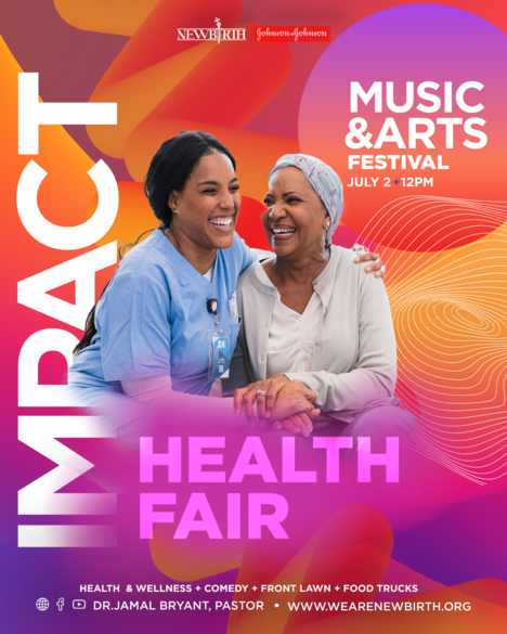 HOW YOU ARE INVITED TO IMPACT HEALTHFAIR, COMEDY, MUSIC & ART FESTIVAL BY BISHOP DR. JAMAL H. BRYANT (NBCMBC)!