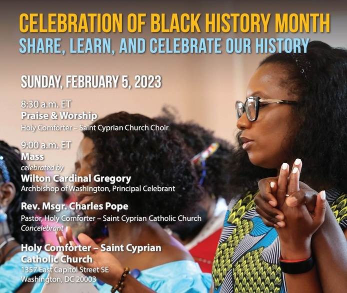 HOW CARDINAL WILTON GREGORY WILL CELEBRATE BLACK HISTORY MONTH MASS TODAY @8:30 A.M., EST