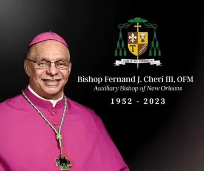 HOW CATHOLIC ARCHDIOCES OF NEW ORLEANS ANNOUNCES FUNERAL ARRANGEMENTS FOR BISHOP CHERI!