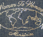 Get Your Club/Organization Done In Crystals on T Shirt or Blue Jean Jacket